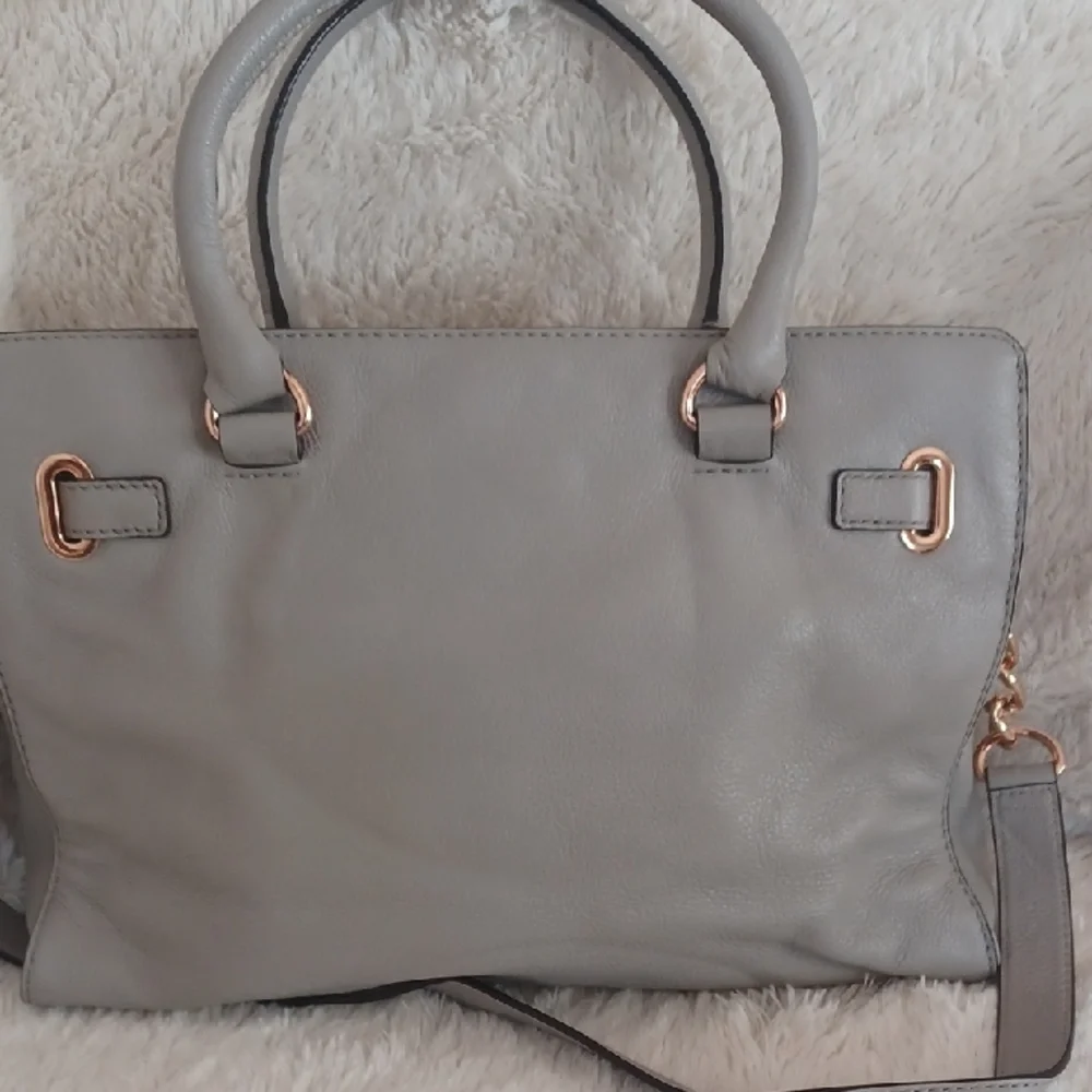 Michael Kors Gray Leather Handbag- HB272 - Picture 4 of 7